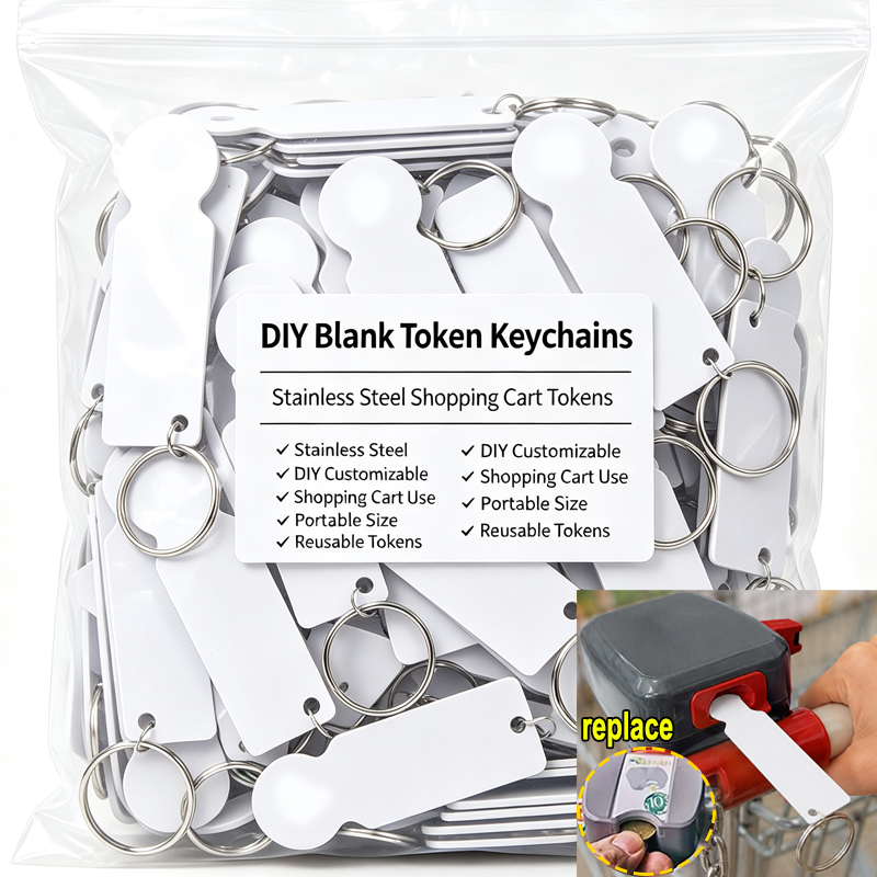 1-20pcs Blanks Metal Trolley T - Token Coin Mechanism recension och pris